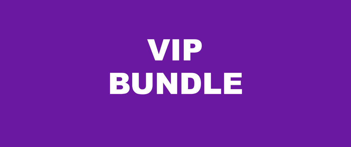 "VIP BUNDLE" for Pediatrics Board Review written in white text on a purple background